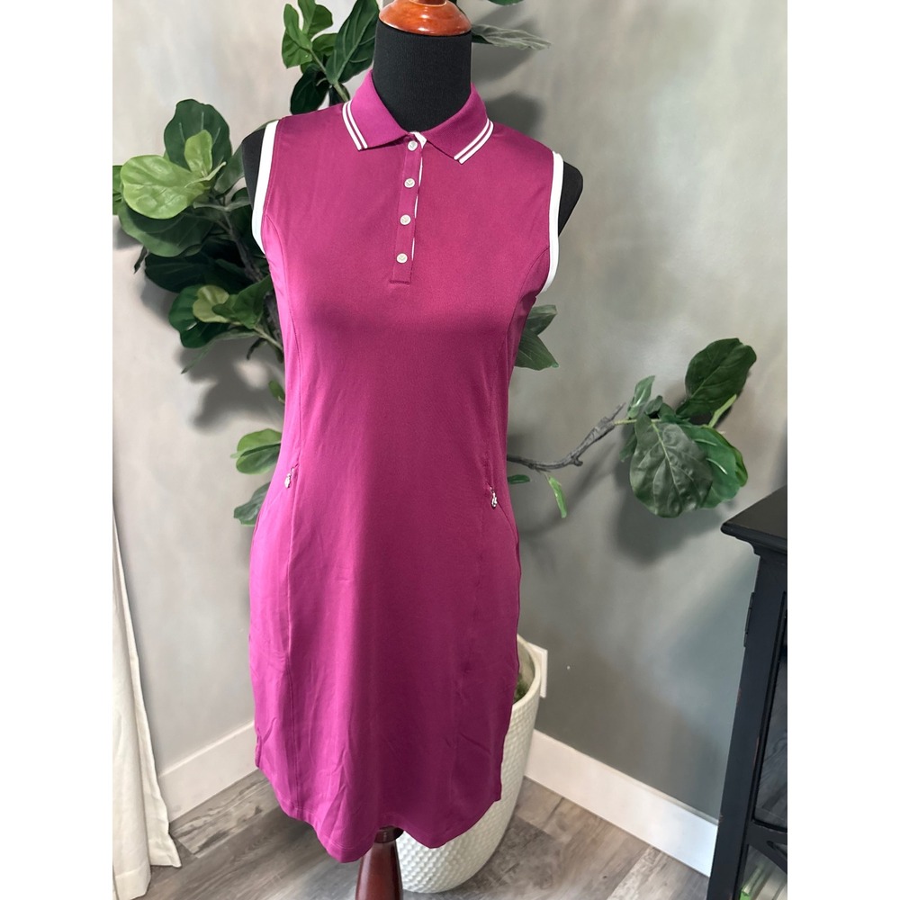 Callaway Opti-Dri Womens Sleeveless Golf Dress Berry Pink Magenta Small Shorts